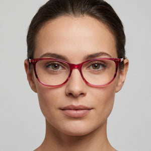Carolina Herrera Her 0213 Rectangle Eyeglasses Women — side view, Pink Light Acetate temples