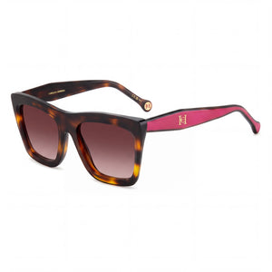 Carolina Herrera HER 0226/S Havana Square Sunglasses for Women, Brown Shaded lens