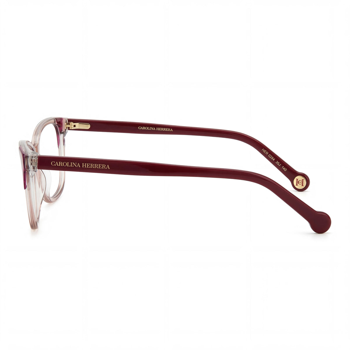 Gafas Carolina Herrera HER 0284 rectangulares rosas para mujer, 55mm, Photo 2