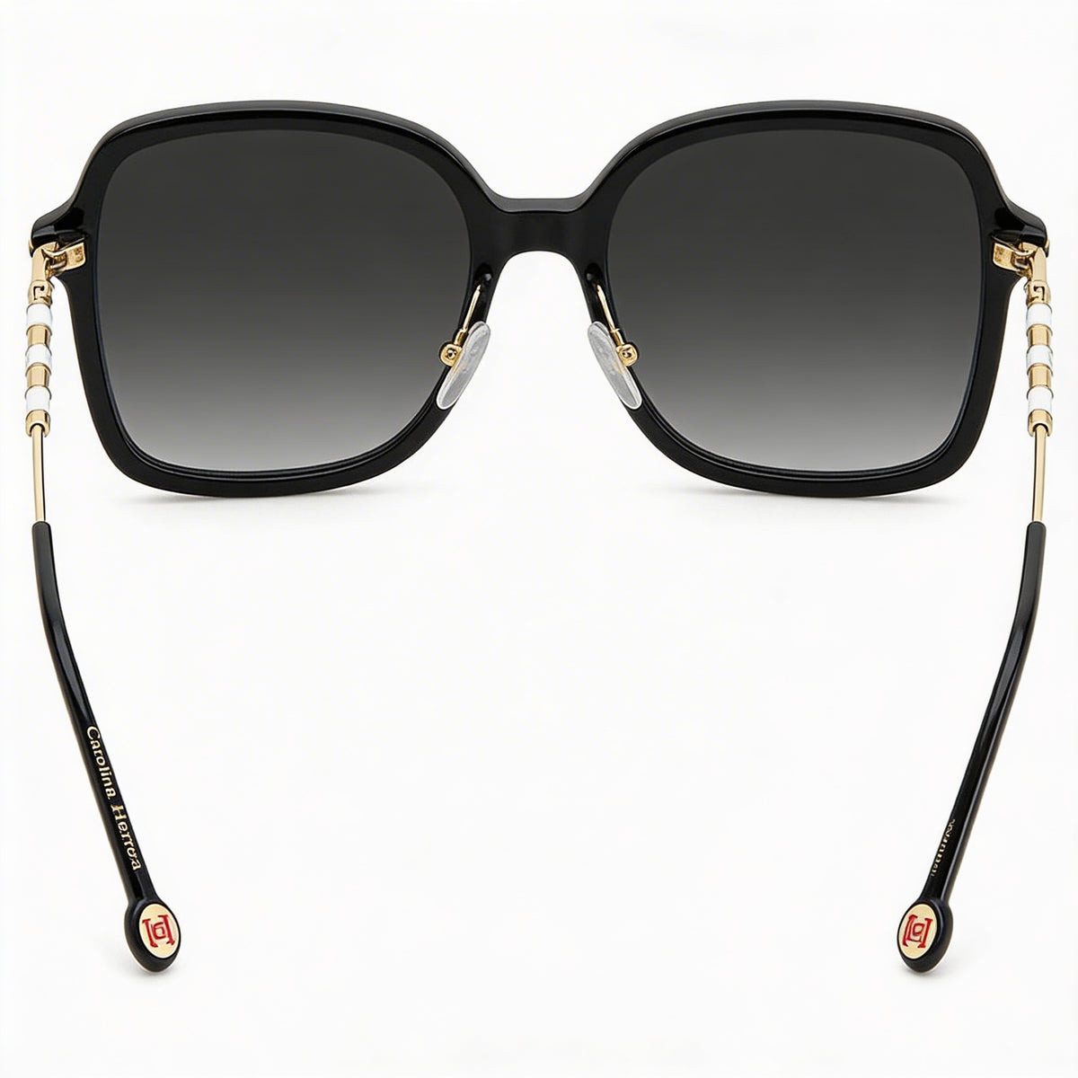 Carolina Herrera HER 0101/S Black Square Sunglasses for Women, 55mm, Photo 4