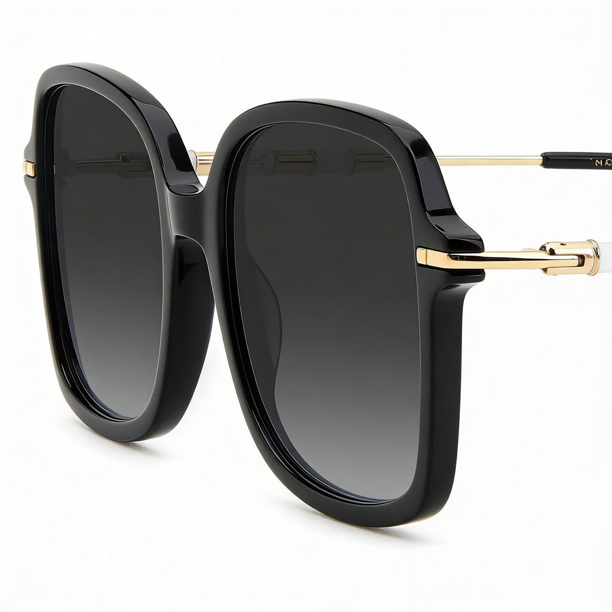 Carolina Herrera HER 0101/S Black Square Sunglasses for Women, 55mm, Photo 3