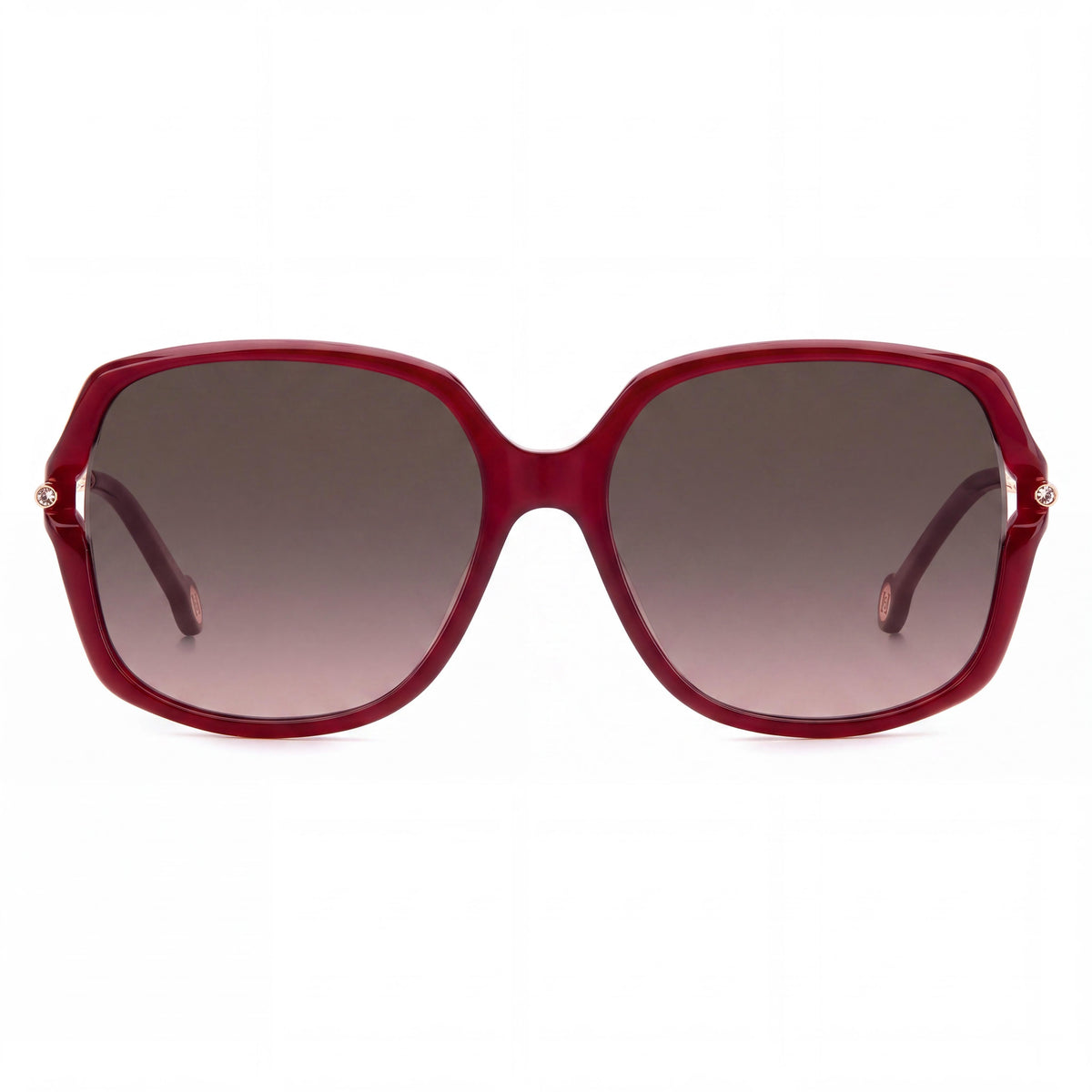 Carolina Herrera HER0132/G/S Gold Square Sunglasses for Women, 58mm, Photo 2