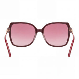 Carolina Herrera Seasonal Rectangle Sunglasses for Women — interior view, Non-Polarized lens detail