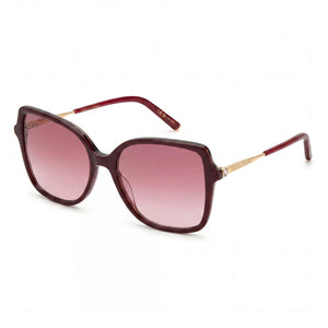 Carolina Herrera Seasonal Red Square Sunglasses for Women, Burgundy Gold lens