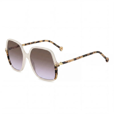 Carolina Herrera Ivory Butterfly Sunglasses for Women, Brown Violet Doubleshade lens