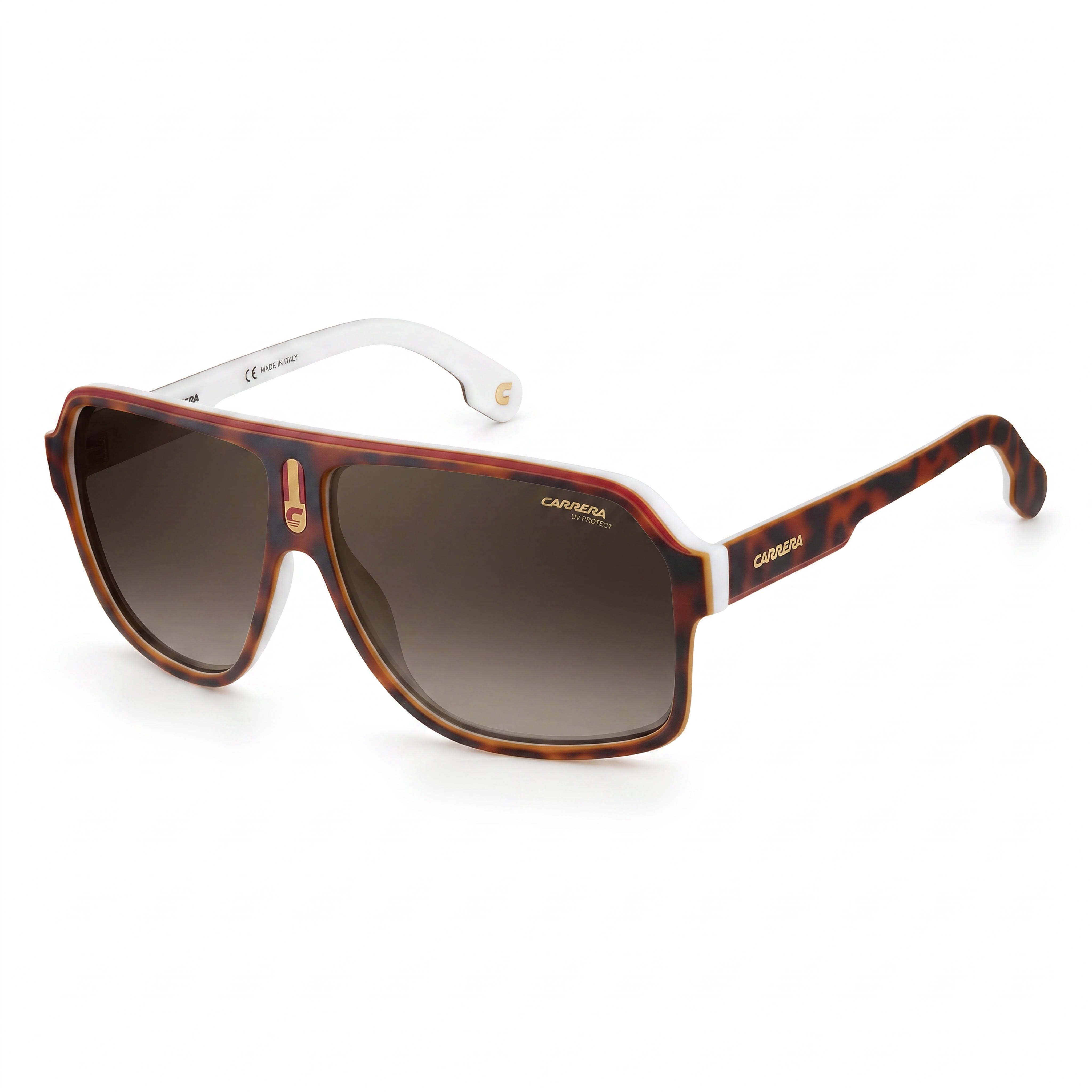 Carrera 1001/S Havana White Aviator Polarized Sunglasses Unisex, 62mm, Photo 1