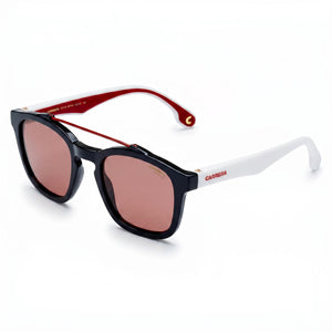 Carrera 1011/S White Aviator Sunglasses Unisex, Burgundy lens
