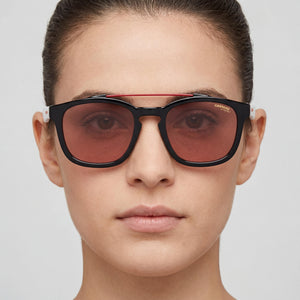 Carrera 1011/S Aviator Sunglasses Unisex — side view, Burgundy lens