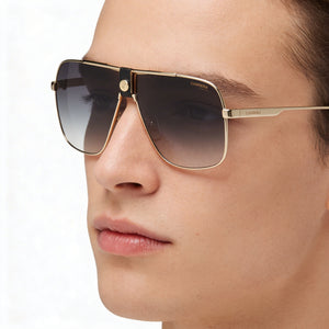 Carrera 1018/S Navigator Sunglasses Unisex — side view, Non-Polarized Green Gradient lens