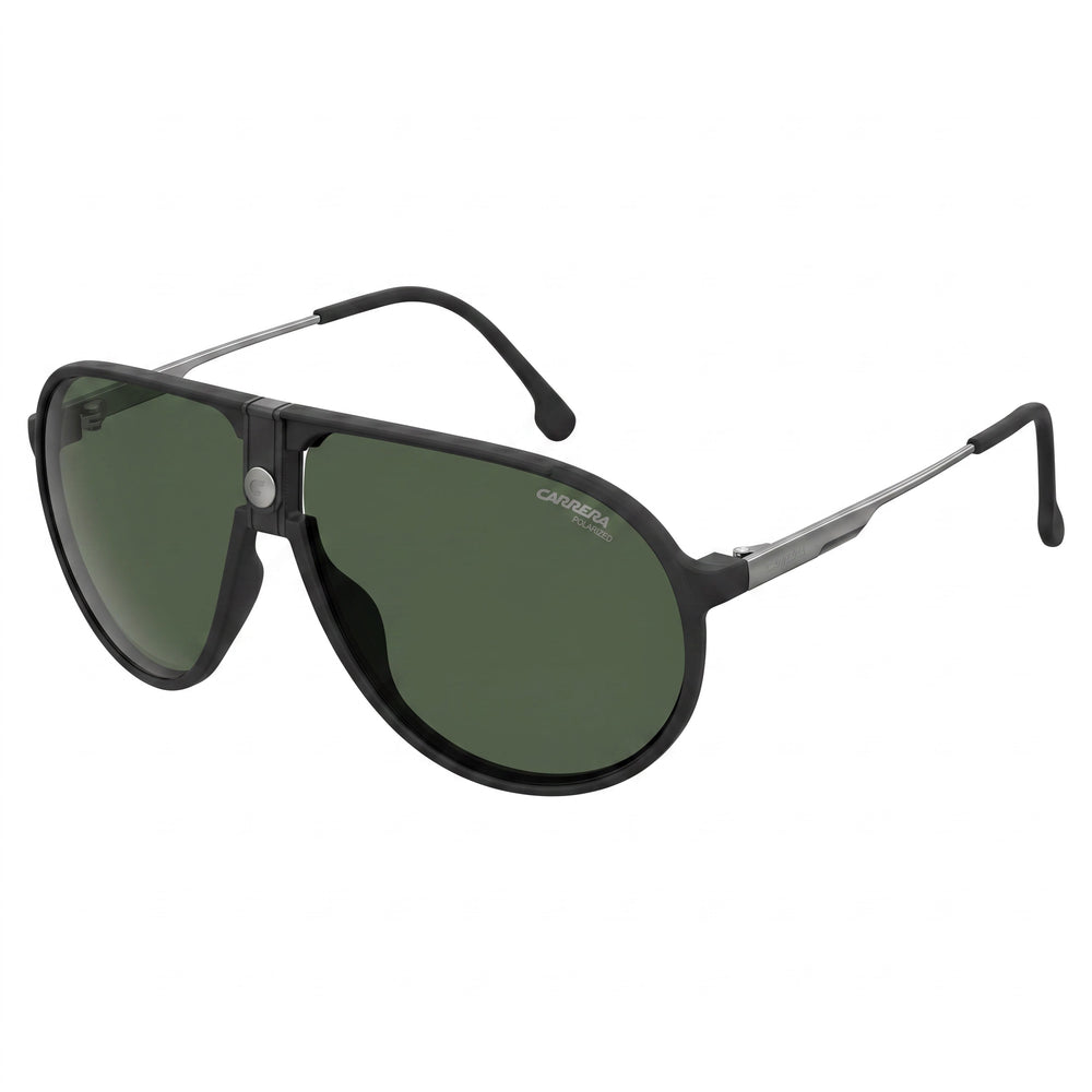 Carrera 1034/S Black Aviator Sunglasses Unisex, Green lens