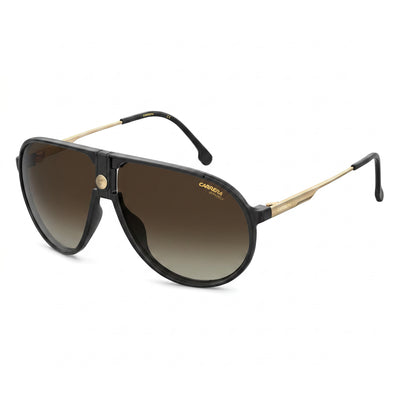 Carrera 1034/S Black Aviator Sunglasses Unisex, Brown lens