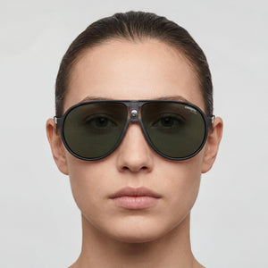 Carrera 1034/S Aviator Sunglasses Unisex — interior view, Green lens detail