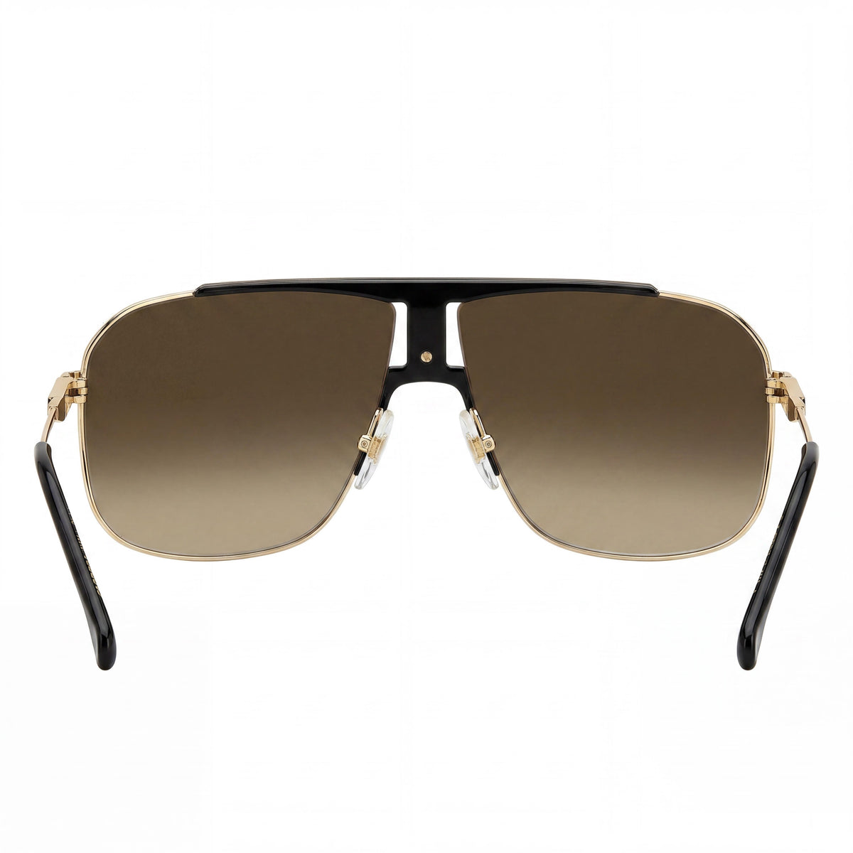 Carrera 1043/S Gafas de sol de hombre ligeras de acero inoxidable, negro, oro, marrón sombreado, no polarizadas, protección UV 65-12, Photo 4