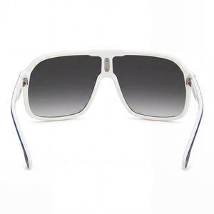 Carrera 1046/S Shield Sunglasses Unisex — side view, Non-Polarized Blue White lens