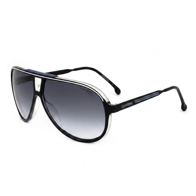 Carrera 1050/S 0D51/08 Black Aviator Sunglasses for Men, Blue Gradient lens