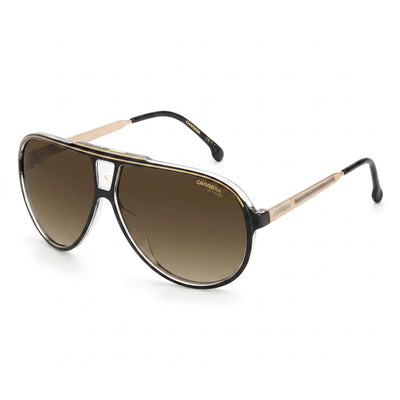 Carrera 1050/S 2M2 Black Aviator Sunglasses Unisex, Brown Gradient lens