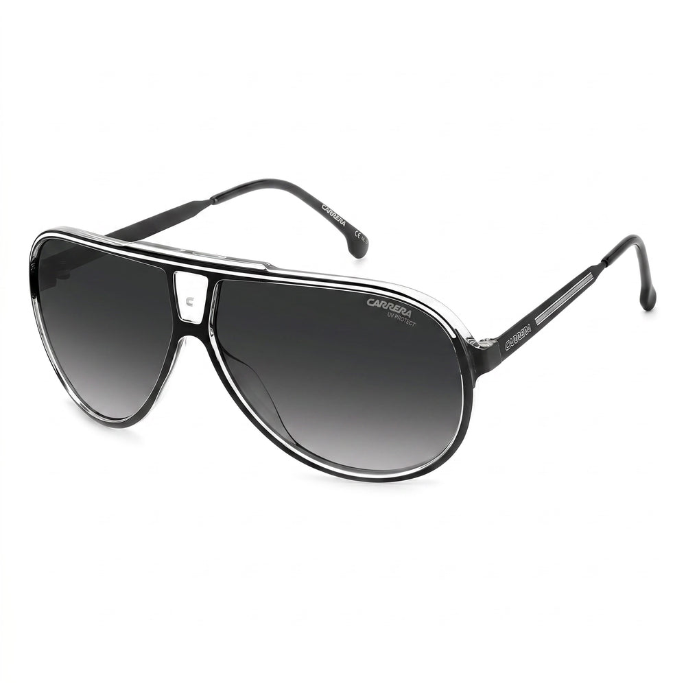 Carrera 1050/S 80S Black Aviator Sunglasses for Men, Dark Grey Gradient lens