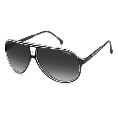 Carrera 1050/S 80S Black Aviator Sunglasses for Men, Dark Grey Gradient lens