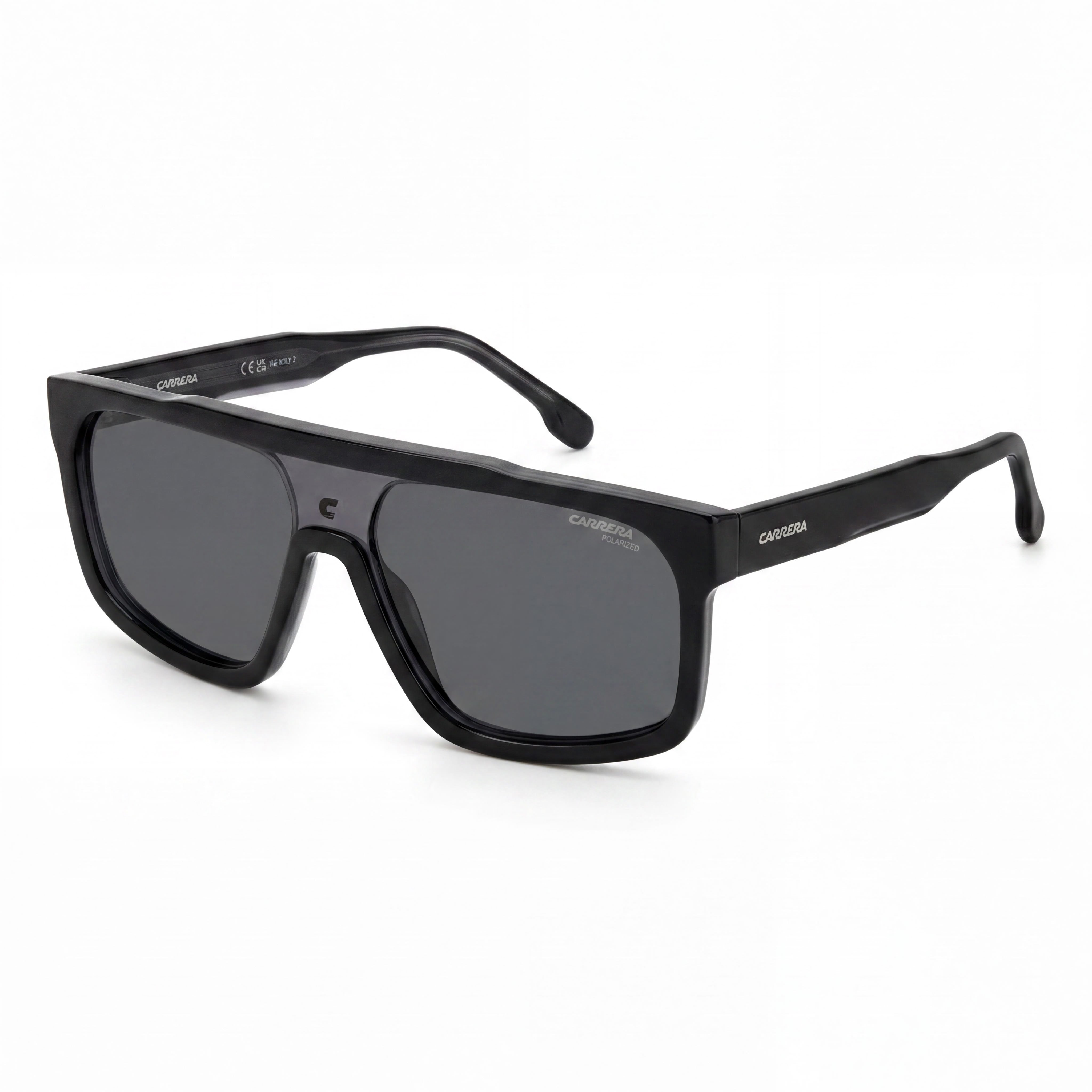 Carrera 1061/S Black Grey Rectangle Polarized Sunglasses Unisex, 59mm, Photo 1