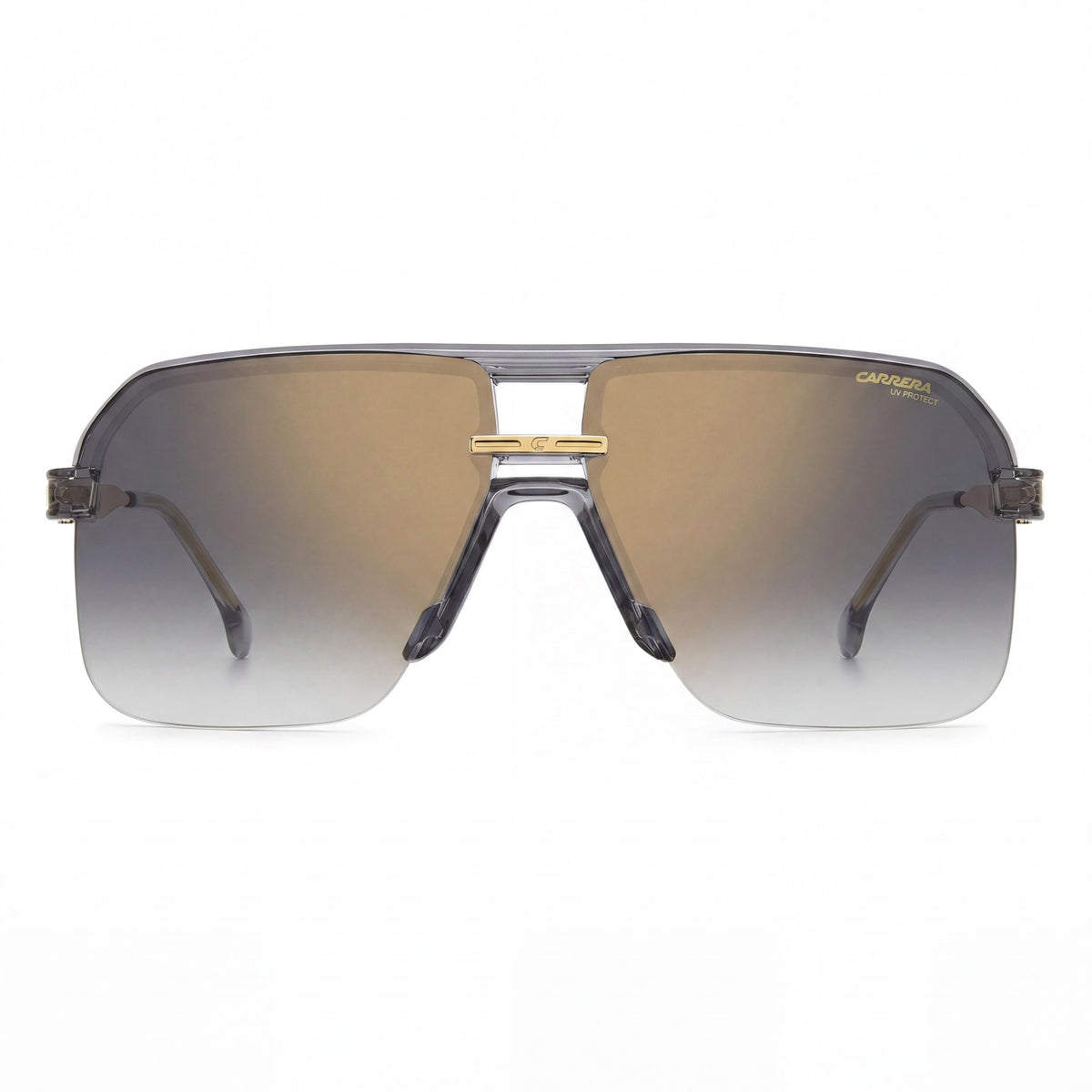 Gafas de sol Carrera 1066/S para hombre, de poliamida gris, con protección UV y lentes de espejo dorado sombreado gris de 63 mm, Photo 2