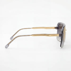 Carrera 1066/S Rectangle Sunglasses Men — side view, Non-Polarized Grey shaded gold mirror lens