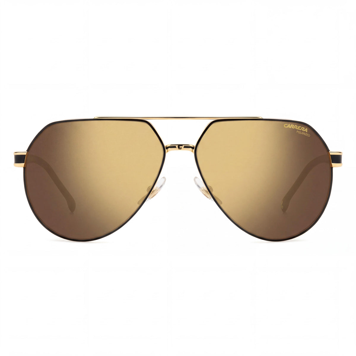 Gafas de sol Carrera para mujer 1067/S de metal negro mate y dorado, polarizadas, lentes doradas de alto contraste, protección 100% UV, 62 mm, Photo 2