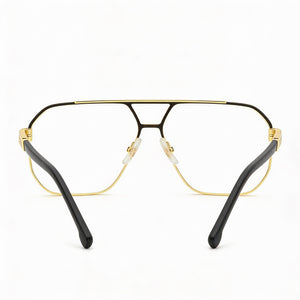 Carrera 1135 Aviator Eyeglasses Men — side view, Gold temples