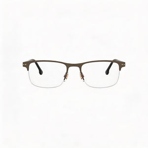 Carrera 2019T Rectangle Eyeglasses Unisex — front view, Stainless Steel
