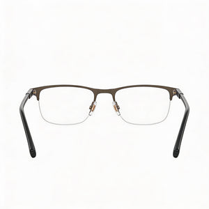 Carrera 2019T Rectangle Eyeglasses Unisex — side view, Brown Stainless Steel temples