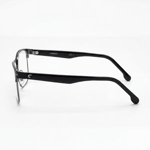 Carrera 2033t Rectangle Eyeglasses Unisex — side view, Black Alloy Steel temples