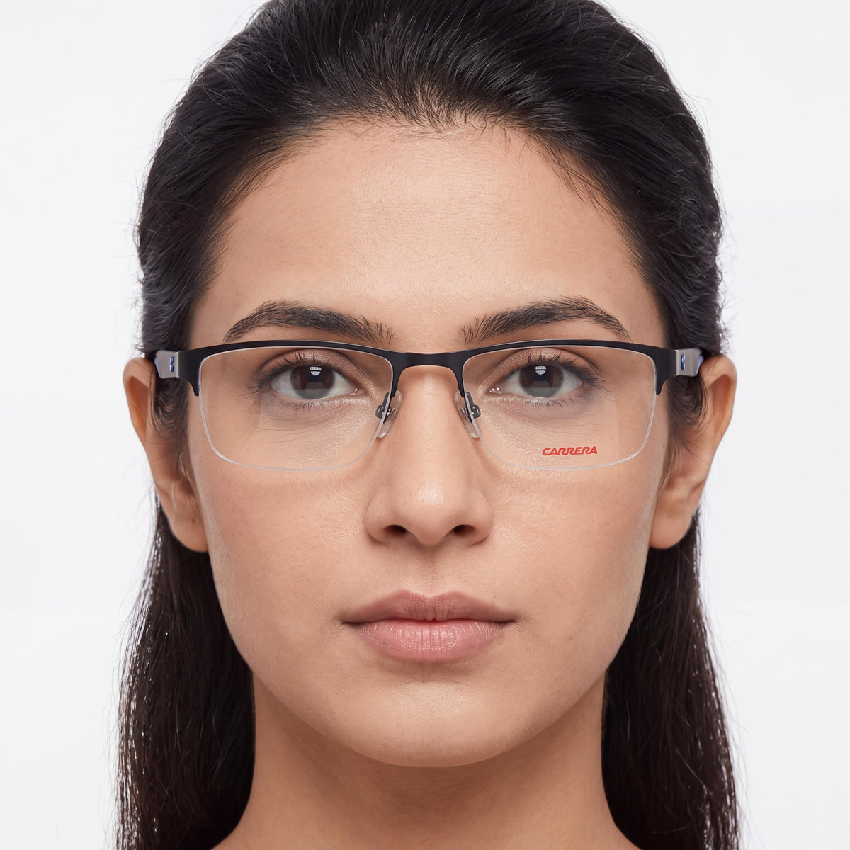 Montura de gafas para mujer Carrera 2042t de acero inoxidable negro mate 53mm, Photo 3