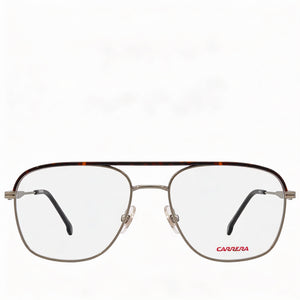 Carrera 211/SAM Aviator Eyeglasses Unisex — side view, Gray Metal temples