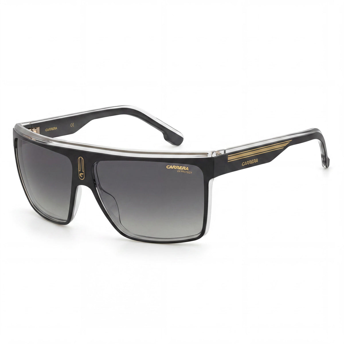 Carrera 22/N Black Rectangle Sunglasses for Men, 63mm, Photo 1
