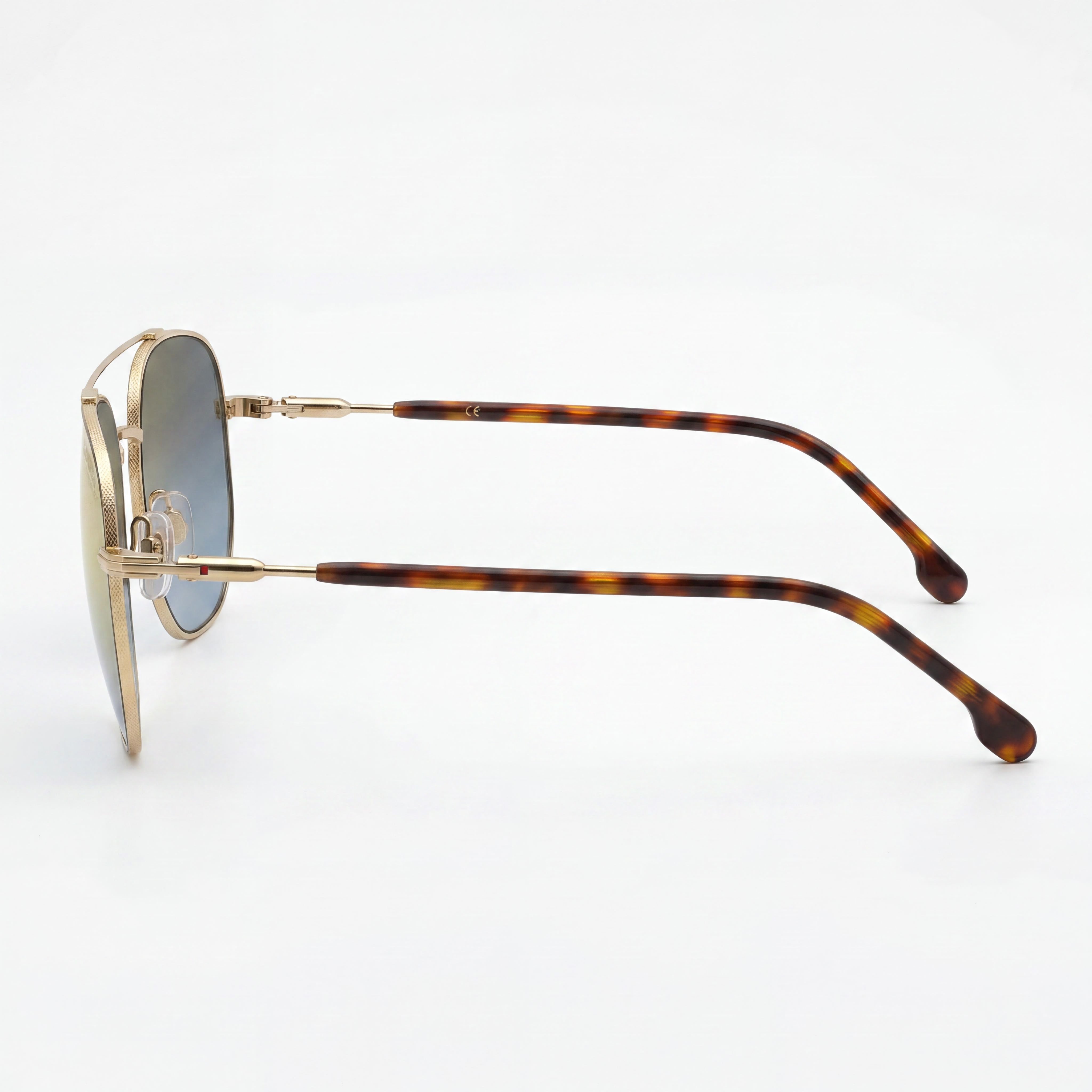 Gafas de sol unisex Carrera 236/S Gold Havana Aviator con cristales de espejo, 54mm, Photo 3