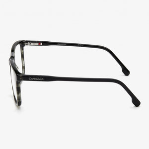 Carrera 254 Rectangle Eyeglasses Unisex — side view, Gray Plastic temples
