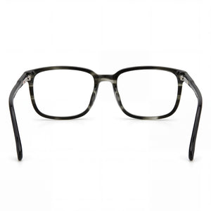 Carrera 254 Rectangle Eyeglasses Unisex — side view, Grey Horn Plastic temples