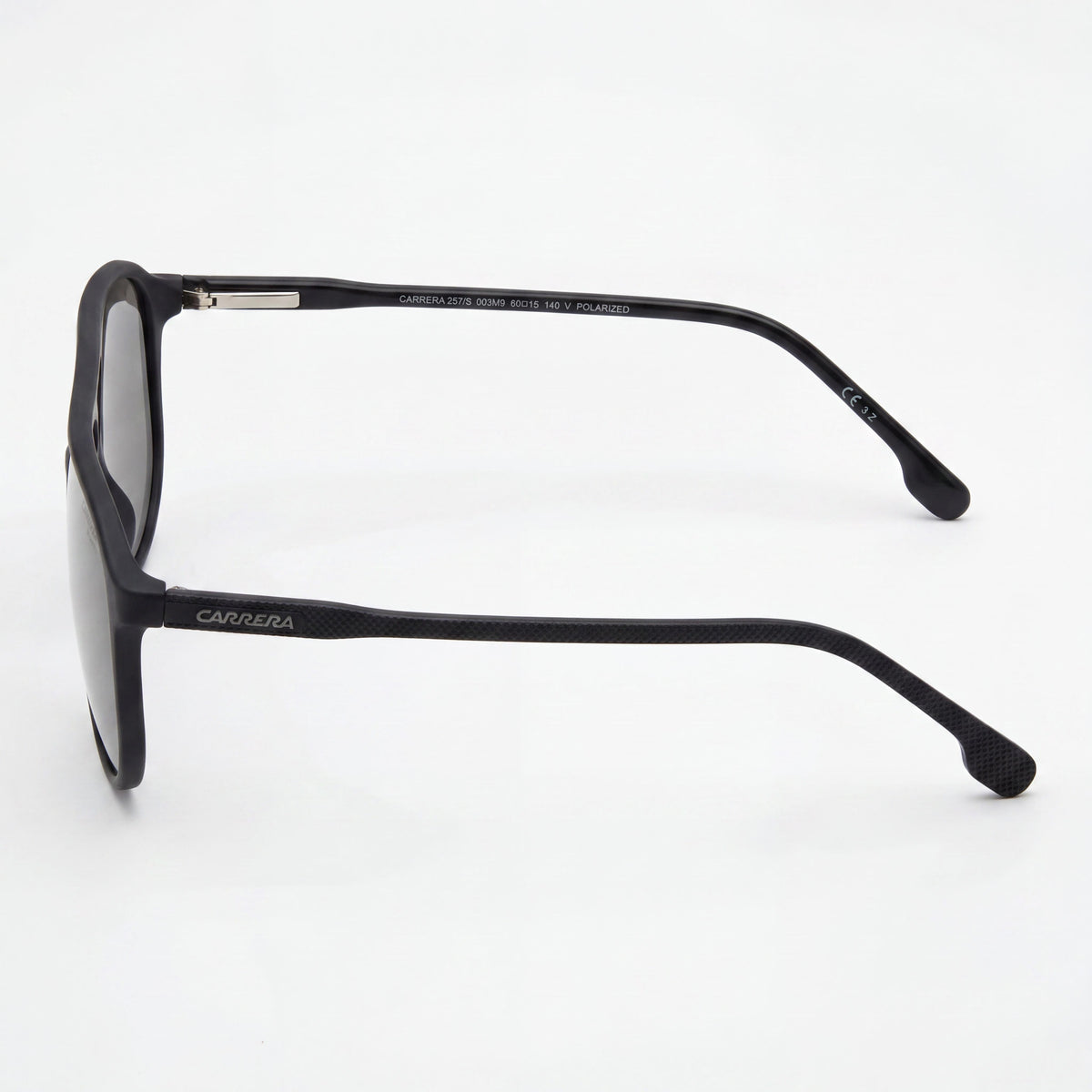 Gafas de sol aviador Carrera 257/S negras con lentes polarizadas grises, unisex, 60 mm, Photo 3