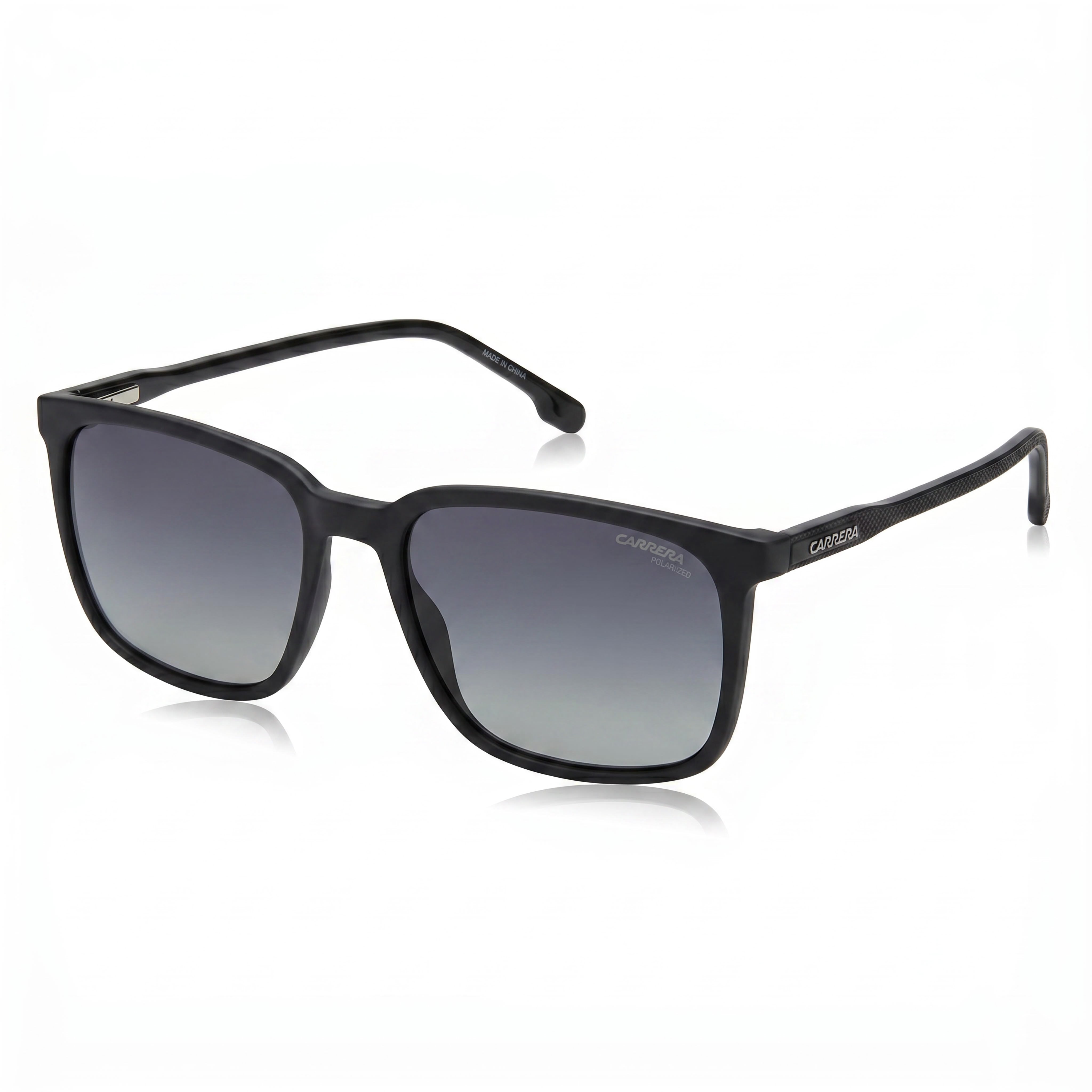 Carrera 259/S Black Gray Rectangle Polarized Sunglasses Unisex, 55mm, Photo 1