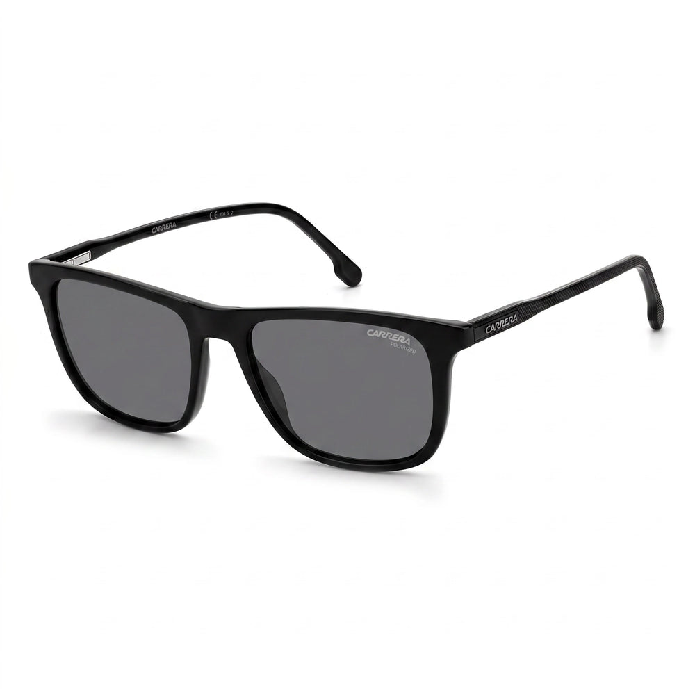 Carrera 261/S 008A M9 Black Square Sunglasses for Men, Grey Polarized lens