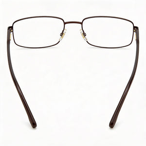 Carrera 264 Rectangle Eyeglasses Unisex — side view, Brown Metal temples
