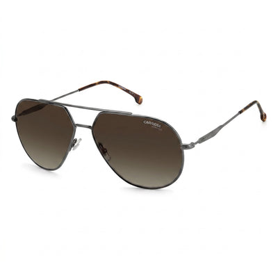 Carrera 274/S KJ1/HA Silver Aviator Sunglasses for Men, Brown Gradient lens