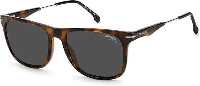 Carrera 276/S 0086/IR Havana Square Sunglasses for Men, Dark Grey Gradient lens