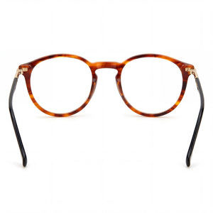 Carrera 284 Round Eyeglasses Unisex — side view, Black Acetate temples