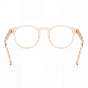 Carrera 287 Round Eyeglasses Unisex — side view, Brown Acetate temples