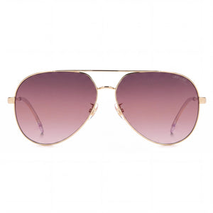 Carrera 3005/S Aviator Sunglasses for Women — front view, Stainless Steel frame