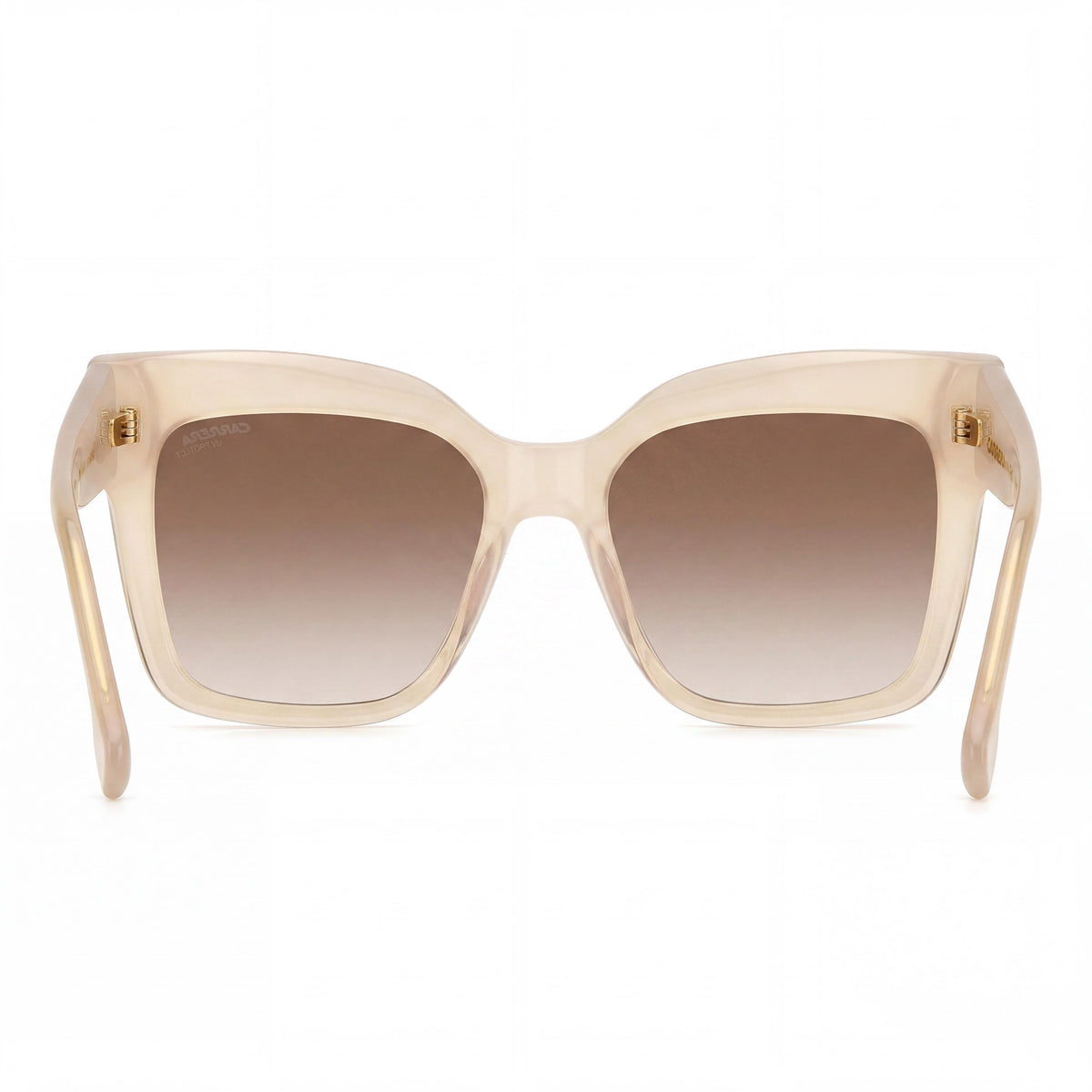 Carrera Casual Gafas de sol para mujer con montura de acetato color marfil, lentes marrones degradadas no polarizadas, lente de 54 mm, puente de 17 mm, patillas de 140 mm, Photo 2