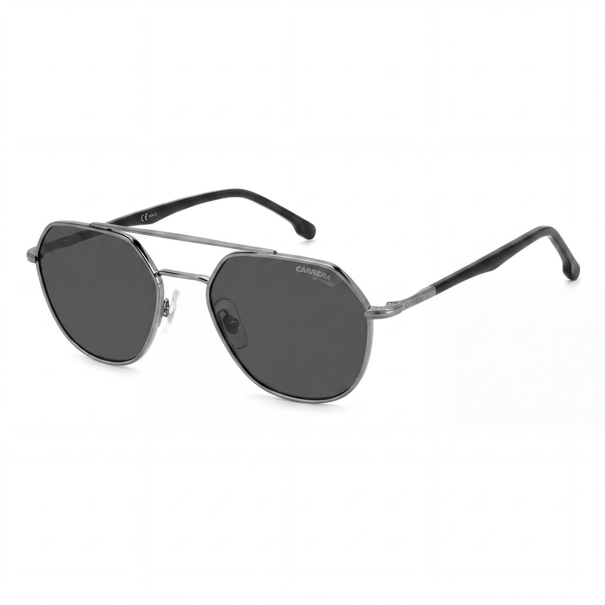 Gafas de sol redondas para hombre Carrera 303/S Dark Ruthenium, grises, 53 mm, Photo 1