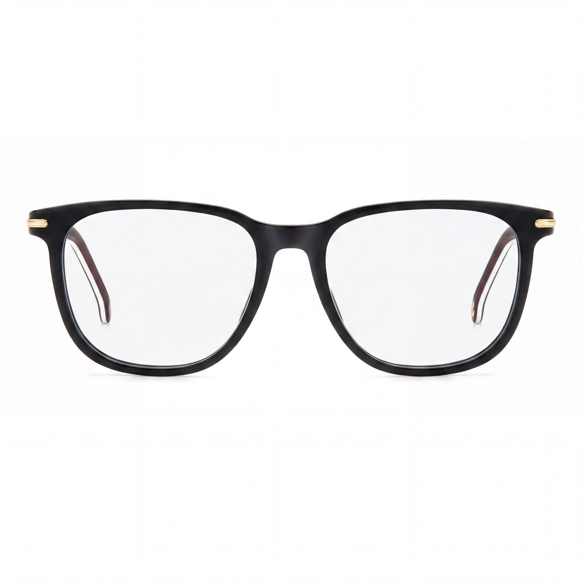 Montura de gafas Carrera 308 unisex fabricada en plástico con franjas negras, con lentes no polarizadas y un ancho de lente de 53 mm, Photo 2