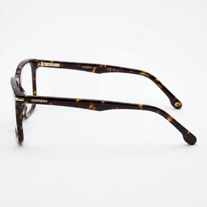 Carrera 309 Rectangle Eyeglasses Men — side view, Havana Acetate temples