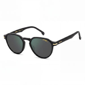 Carrera 314/S Black Green Round Sunglasses Unisex, Green Grey lens